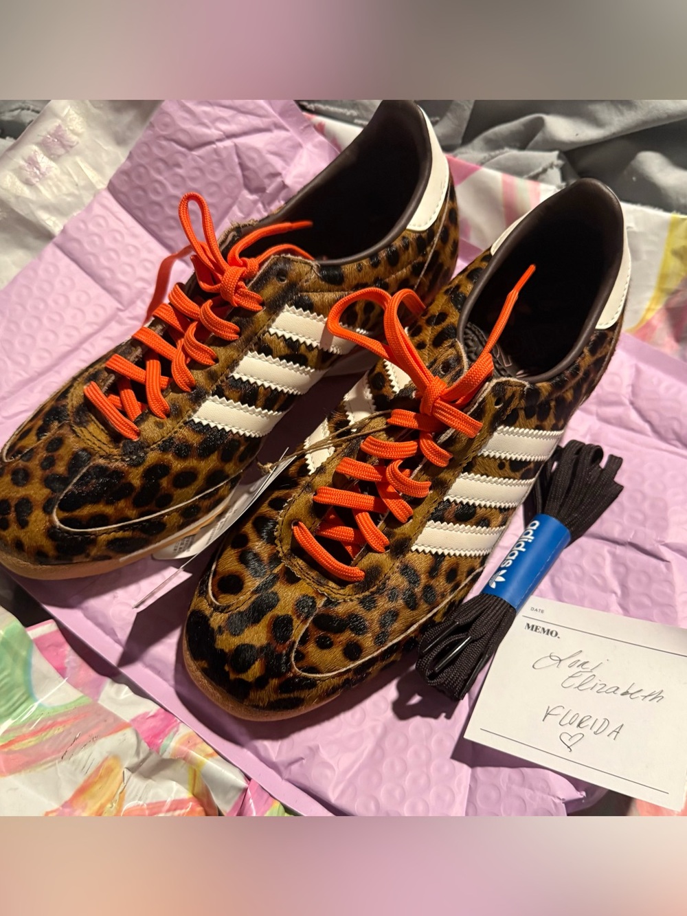 Adidas leopard sneakers NWT